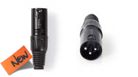Conector XLR Macho preto