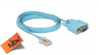 Cabo adaptador RS232 DB9 Fêma a RJ45 Macho azul 1m