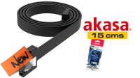 Cabo SATA 3 Slim 6Gbps preto com clip 0.15m