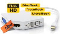 Adaptador mini DisplayPort a HDMI+DVI+VGA 1080P 4K por HDMI