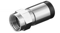 Conector F cravamento compressão nickel