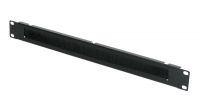 Panel frontal 19" guia cables 1U con cepillo negro