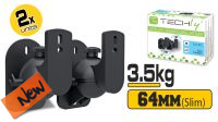 Suporte de parede para colunas som 3.5Kg preto