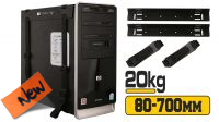 Suporte CPU para mesa aplicação suspensa por cinta preto