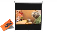 Tela 112" para projecção vídeo area util 200x200cm com suporte parede/tecto