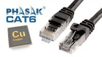 Cable de red UTP PHASAK Cat.6 CU negro