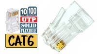 Conector RJ45 UTP Cat. 6 máx. 23AWG (10)