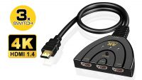 Switch com cabo HDMI 3xInput - 1xOutput V1.3b 1080P preto