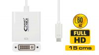 Cabo conversor USB 3.1 C - DVI Máx. 1920x1080 branco 15cm