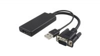 Conversor VGA com audio por USB a HDMI HDCP 1080P