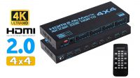 Comutador Matrix 4x4  4K@60Hz  HDMI2.0B   HDMI