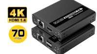 Kit extensão HDMI/USB por UTP Cat.6/7 4K(30hz) HDMI 1.4, HDCP2.2 - 70m