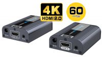 Kit extensão HDMI 2.0 UTP Cat.6a/7 4K2K (60Hz) HDCP2.2 (30/60mts)