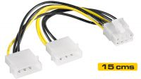 Cabo de alimentação 08P PCI-E 2x Molex 16cm - 8 Pinos