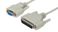 Cable adaptador DB25M/DB9H inyectado M/H
