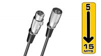 Cable de micrófono XLR Macho 3 Pines - XLR Hembra 3 Pines Negro