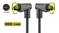 Cable multimédia digital Toslink/Toslink conector 360º Negro 2 m.