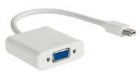 Cabo mini DisplayPort a VGA M/F branco 15cm