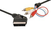 Adaptador direccional de euroconector 3 x RCA Macho