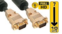 Cable de monitor PnP+Ferrita VGA HQ HD15 conectores Gold Plated Alta Calidad M/M
