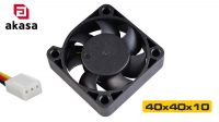Ventilador 40x40x10 com conector de 3 pinos negro