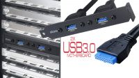 Suporte em bracket USB 3.0 interno motherboard a 2x USB A fêmea