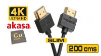 Cable HDMI 1.4 M/M 4K 30Hz 3D Gold Plated 2m