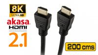 Cabo HDMI 2.1 goldplated M/M 8K@60Hz preto 2m