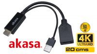 Kuymtek Cable Adaptador HDMI Macho a DP Hembra, Alimentado por USB, Soporta  4K 60Hz, 10 Pulgadas