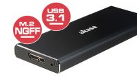 CaJa externa USB 3.1 Sata / M.2 (NGFF) SSD alumínio Negra