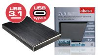 Caja externa aluminio SSD/HDD Sata 2.5" USB 3.1 7mm / 9.5mm Negro