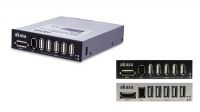 Panel interno 3.5" Akasa 5 x USB 2.0, 1 x IEEE1394, 1 x eSATA Negro