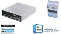 Leitor de cartões 3.5" interno Akasa USB 3.0 x2 + 2.0x 3 + ESata