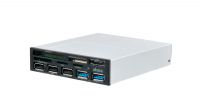 Leitor de cartões 3.5" interno Akasa USB 3.0 x2, USB 2.0 x3, eSata