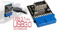 Adaptador interno motherboard USB 3.0 19P a USB 3.1 mini 20P