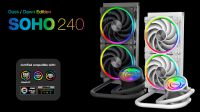 Cooler Akasa Soho 240 RGB LGA1150-2066-AMD AM4/5-Dual Rad. Líquido 2ventiladores 255W TDP