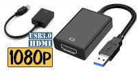 Adaptador USB 3.0 a HDMI c/audio 1080P preto