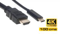 Cable de monitor USB 3.1 a HDMI M/M 4K 2K a 30Hz FullHD 1080P Negro.