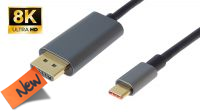 Cable monitor USB 3.1 a Displayport 1.4 HDCP 2.2 M/M 8K@60Hz 4K@120Hz Negro 2m