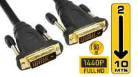 Cable de monitor DVI-D M/M Gold Plated dual 1080P