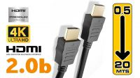 Cabo HDMI 2.0b UltraHD 4K/60Hz M/M (0.50-20Mts) - Preto