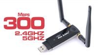 Adaptador USB Airlive Wireless de doble banda 802.11a/b/g/n 300 Mb/s