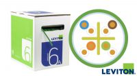 Bobine de cabo U/UTP Cat6a sólido CU AWG23 LSZH verde LEVITON (Brand Rex) 305m