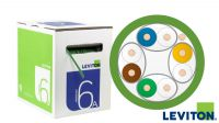 Bobine de cabo U/FTP Cat. 6A sólido CU AWG23 LSZH verde Leviton 305m