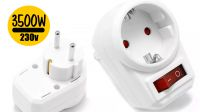 Adaptador Schuko con interruptor