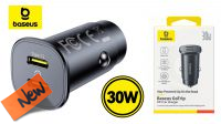 Carregador isqueiro 12/24V  Baseus 2 x USB-C 30W preto