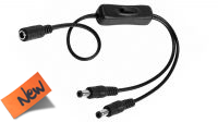 Divisor de CC 1x contector Hembra a 2x conectores Macho con interruptor