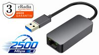 Adaptador cRadia USB 3.0 a Ethernet RJ45 2.5Gbps preto