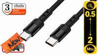 CR 2810 : Cabo cRadia USB-C - C  M/M Gen1 3.1 60w 3Amp negro (0.50 m)