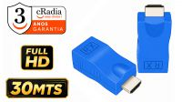 Extensor HDMI cRadia mini por RJ45 Cat.6/6A 1080P 30m azul